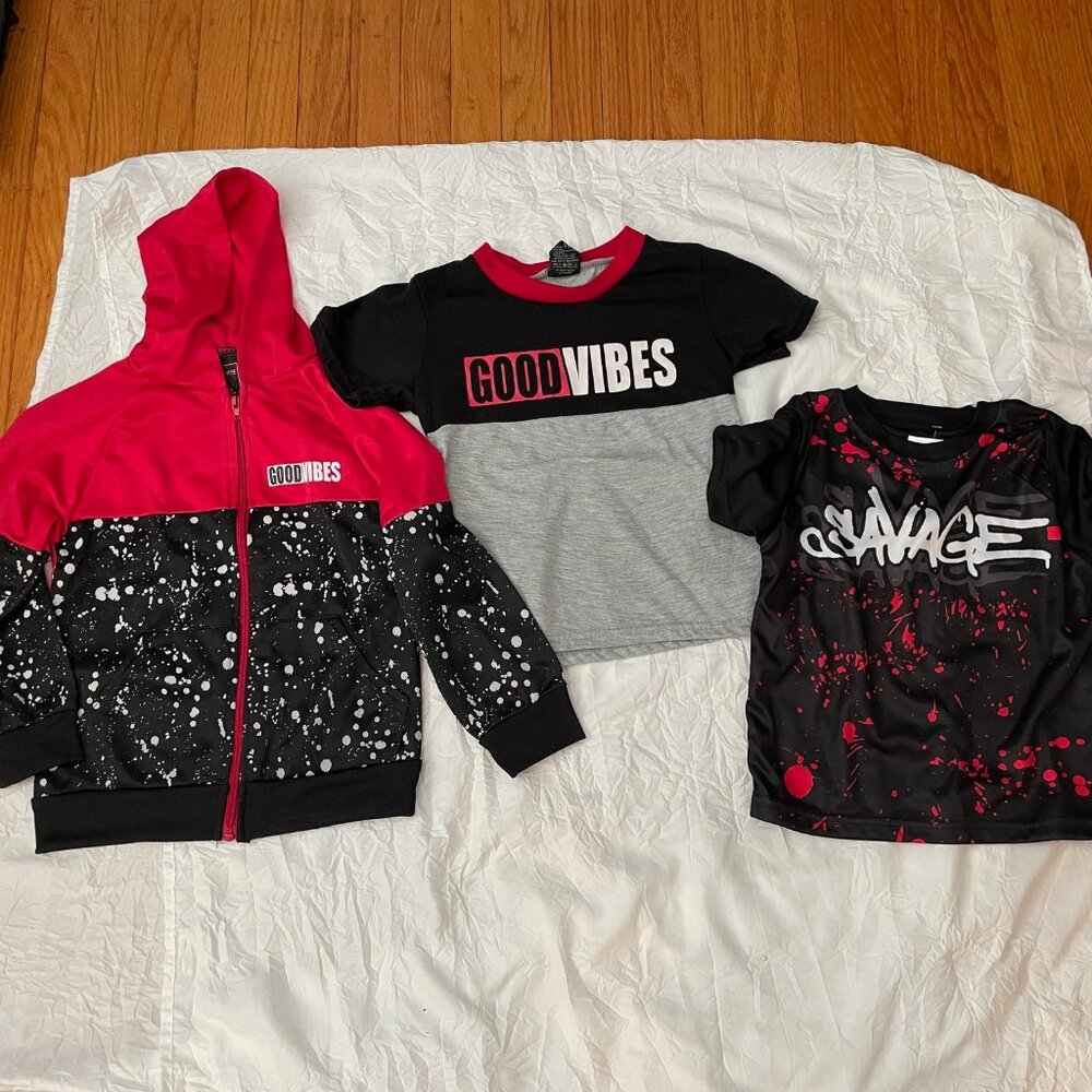 Boys Track Jacket with matching t-shirts size 4T